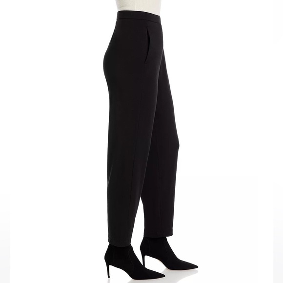 Eileen Fisher Washable Stretch Crepe Slouchy Ankle Pants Black Medium - Picture 3 of 12